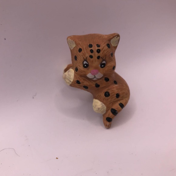 Charming Vintage Giftco  Cheetah  and climbing Cub Candleholder  Hand painted - Picture 5 of 11